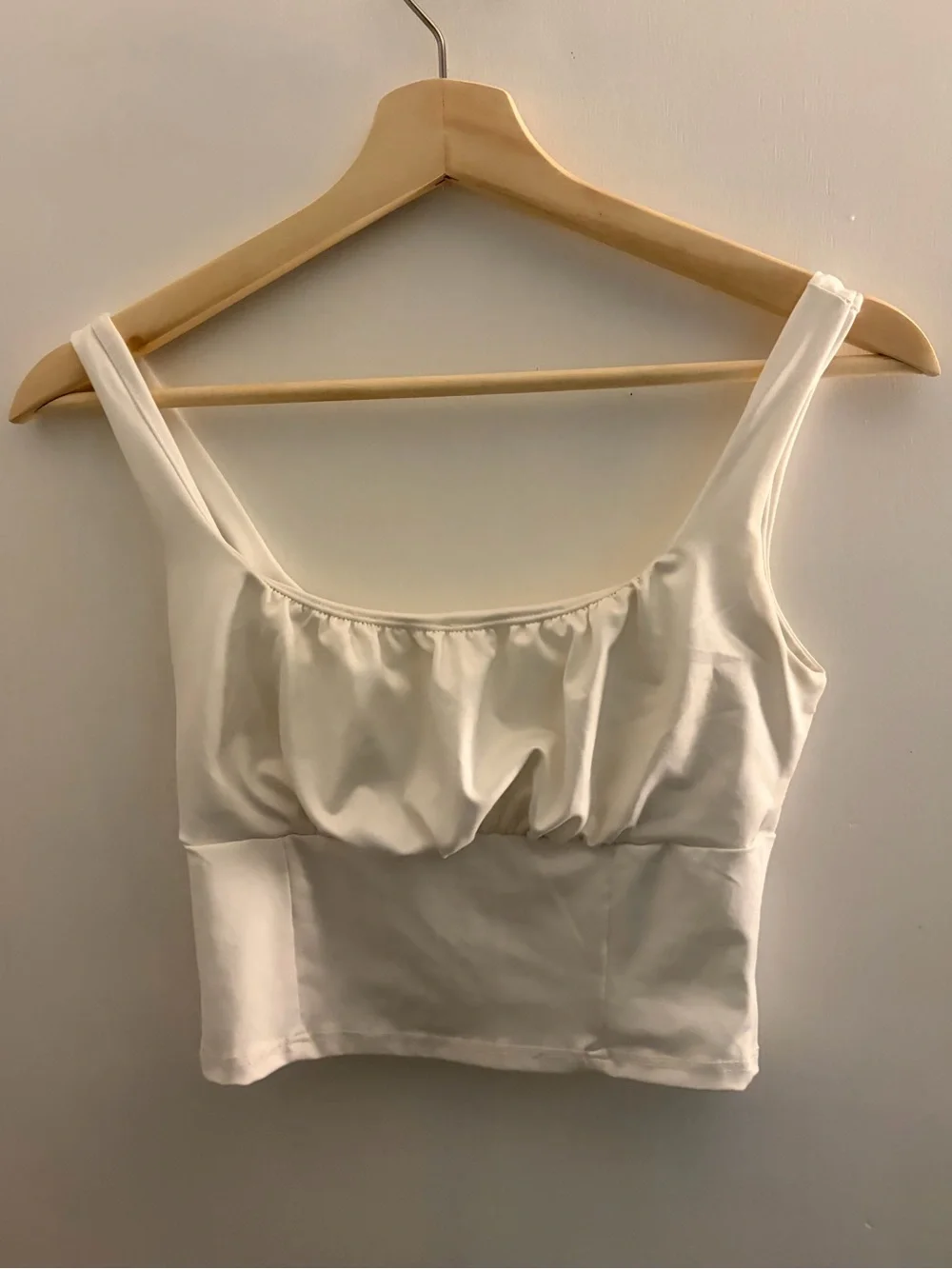 White Cropped Tank Top